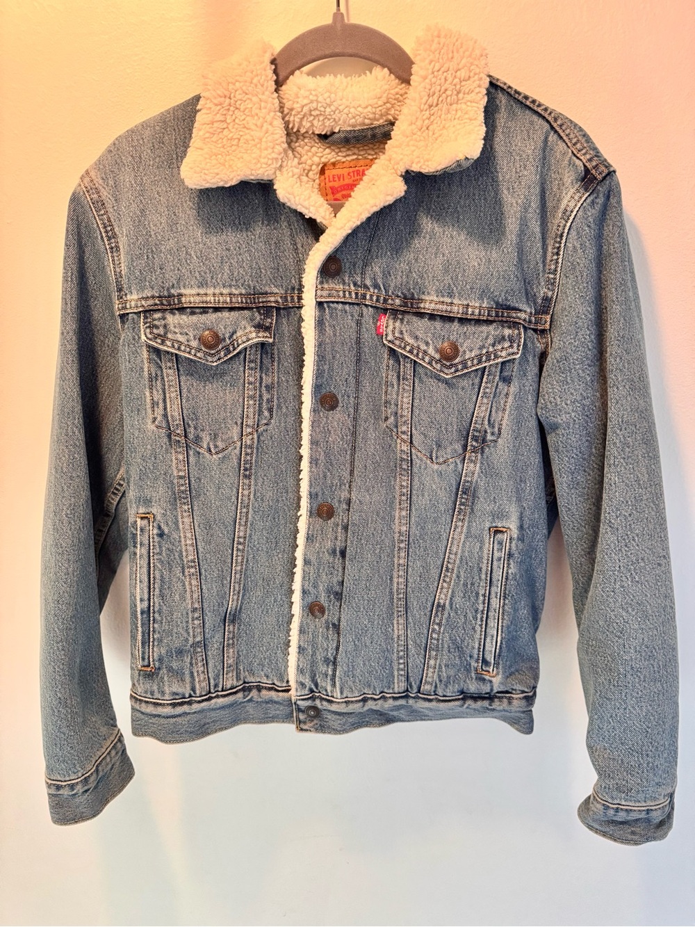 Vintage Levi's Sherpa-Lined Denim Trucker Jacket - Like new - Men’s size S